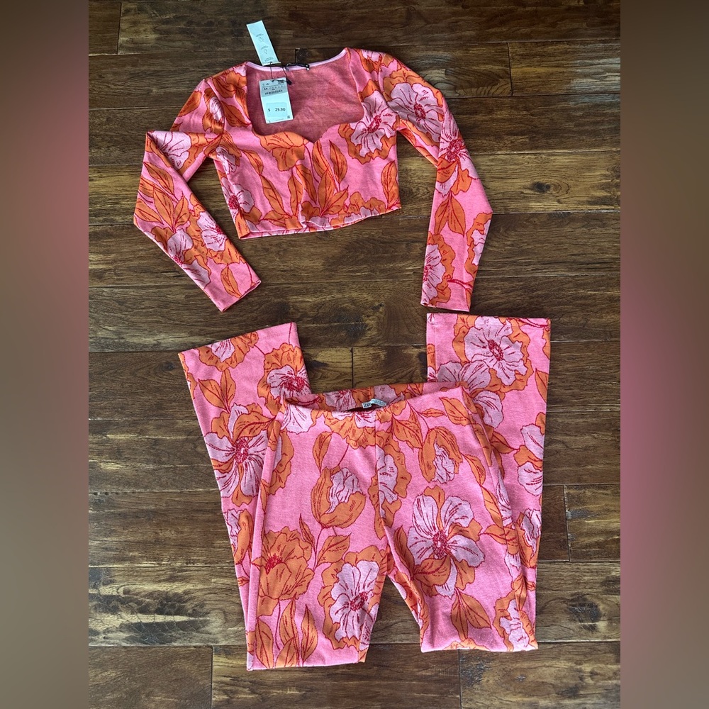 Zara Pink and Orange Floral Set